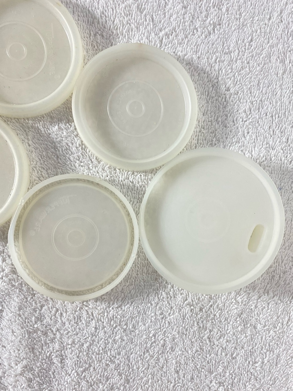 Vintage Tupperware Replacement Lids Lot 7 Pcs - Picture 5 of 8
